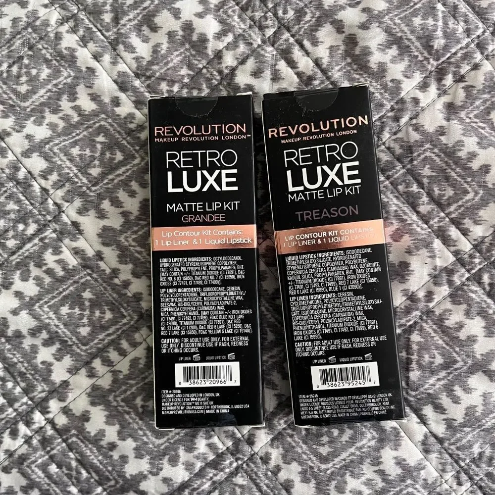 Revolution Retro Luxe Matte Lip Kit Set of 2